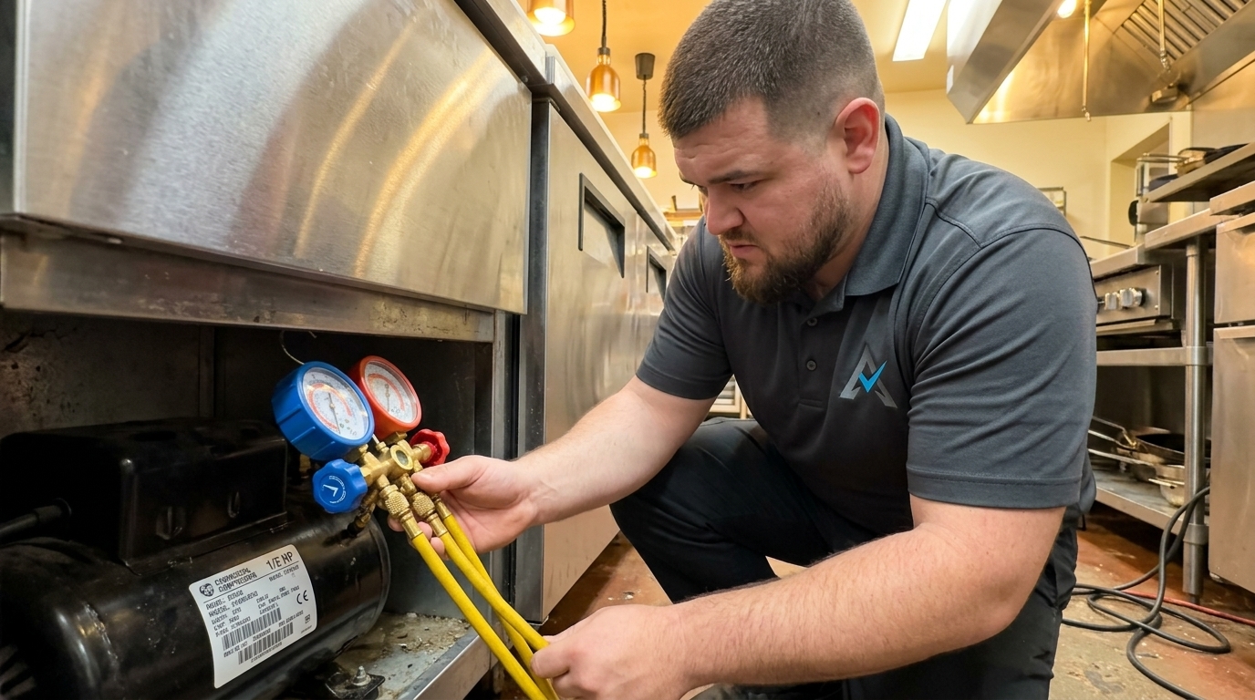 Component maintenance and diagnostic service for Commercial Refrigerator in San Diego, CA