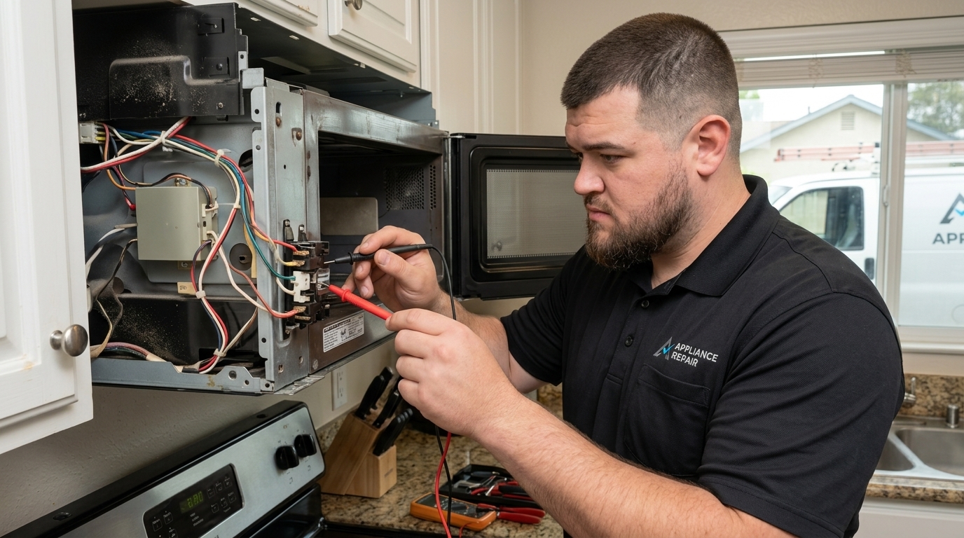 Licensed master technician performing Freezer Repair diagnostic test in San Diego