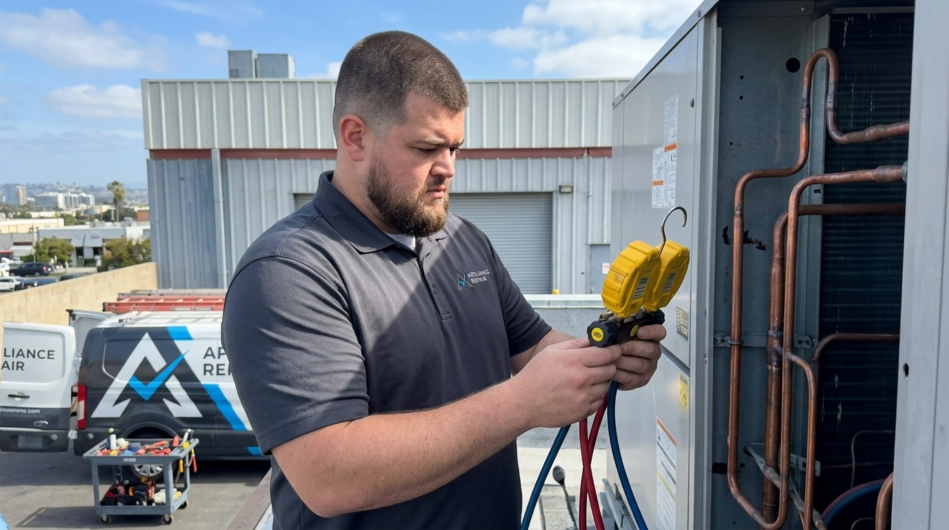 Component maintenance and diagnostic service for Walk-in Cooler in San Diego, CA